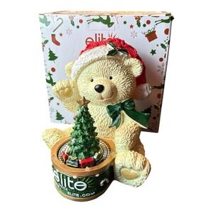 Elite Lighting Christmas Teddy Bear Tree Moving Train Lights Musical